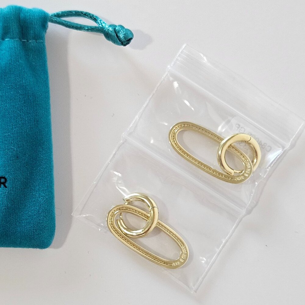 [NWOT] Rachel Glauber Lustrous Elegance Oval Drop Earrings - Picture 7 of 9